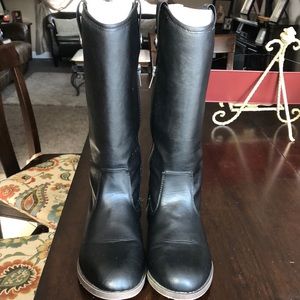 black riding boots